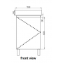 Gloss White Mini Vanity 500*325*850 With Ceramic Top Gloss White Mini Vanity 500*325*850 With Ceramic Top